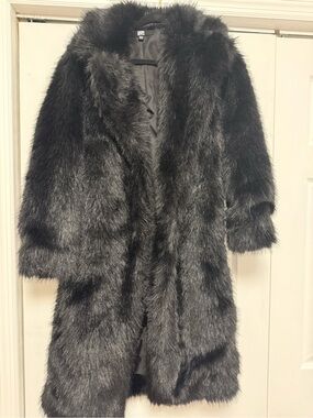 NYC Black Faux Fur Long Coat